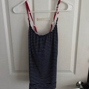 Carve Tankini Top Navy and Rust